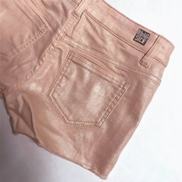 Flip Side Reversible Shorts Peachy Pink with Heart - Picture 6 of 8
